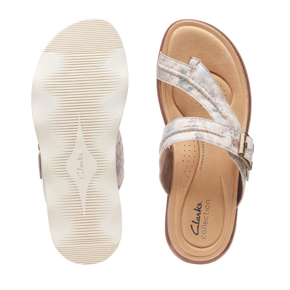 Clarks Brynn Madi sand interest women’s leather sandals 6 1/2